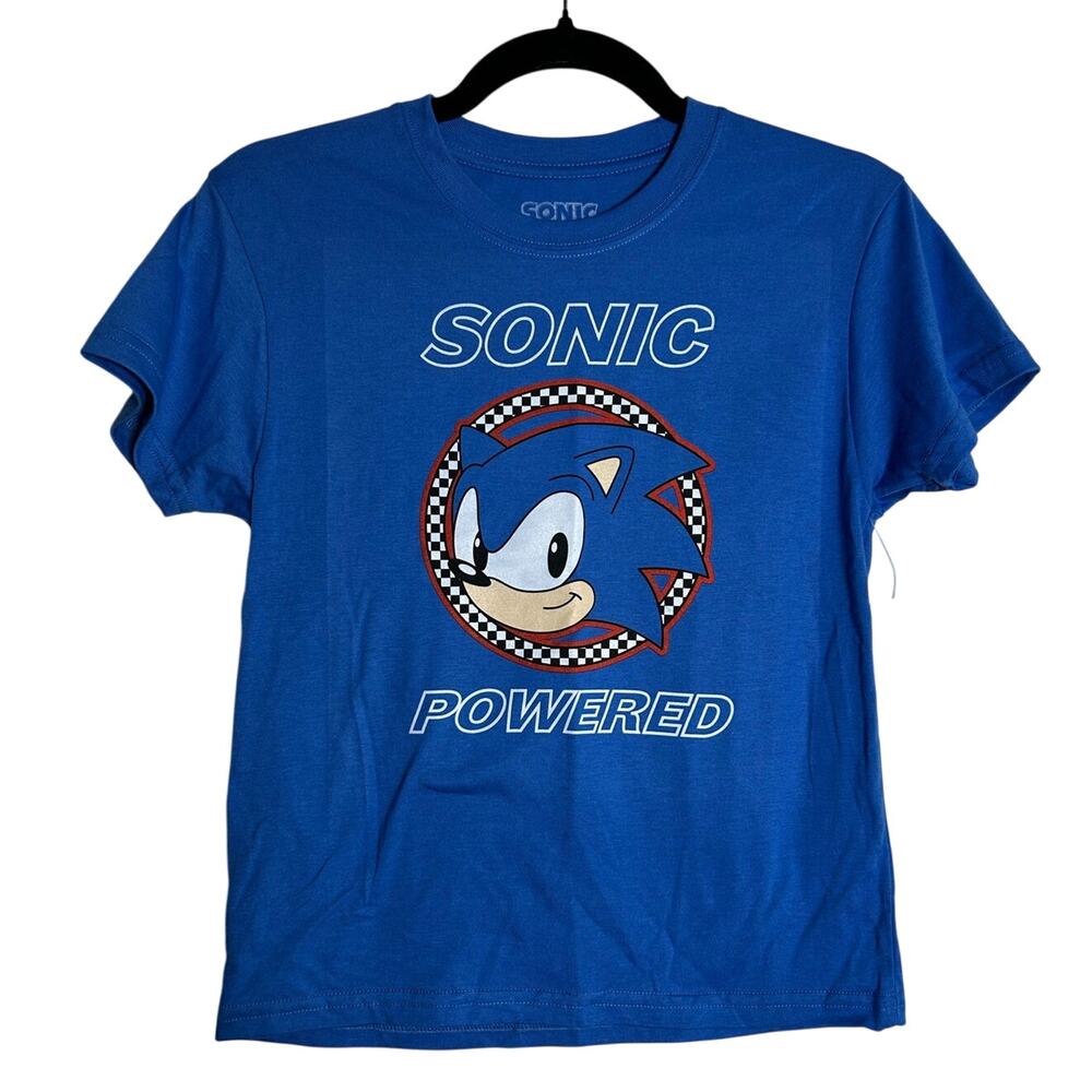 SEGA SONIC THE HEDGEHOG Graphic Tee NWT SS Blue Cotton Poly Size M (8) - Picture 2 of 4